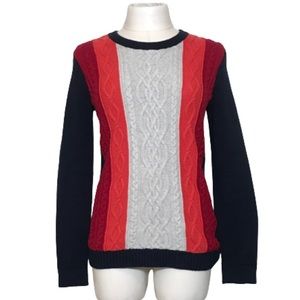 TOMMY HILFIGER Cable Knit Multicolor Sweater Top